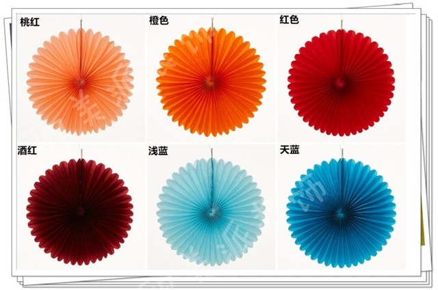 Dekoracja wisząca z bibułki - 10 cali (25 cm), kolorowe wiatraczki na Baby Shower, urodziny, imprezy, śluby i festiwale - Wianko - 8