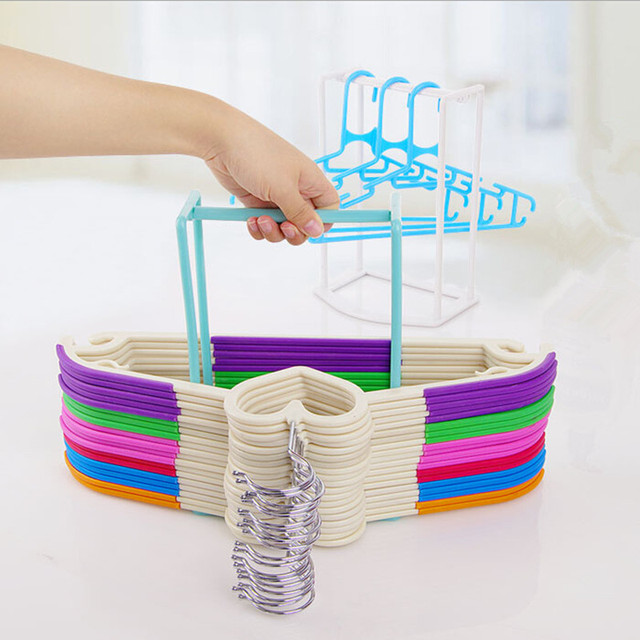 Wieszaki na ubrania Kreatywne Plastikowe 4 kolory - oszczędzaj miejsce, idealne dla dorosłych i dzieci - Wianko - 4