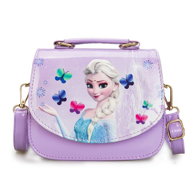 Disney Frozen PVC Crossbody - torba dla dziewczynek z motywem ElsyMłodzieżowa torba na ramię Disney Frozen z wymiennym paskiem, Idealna dla fanek Elsy, dekorowana charakterystycznym motywem z filmu o tej samej nazwie - Wianko - 3