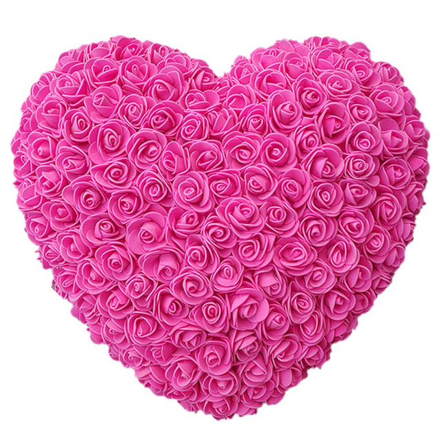 Sztuczna róża w kształcie serca, idealna dekoracja na ślub, walentynki, prezent urodzinowy czy na Boże Narodzenie dla dziewczyny - róży niedźwiedzia - Wianko - 12