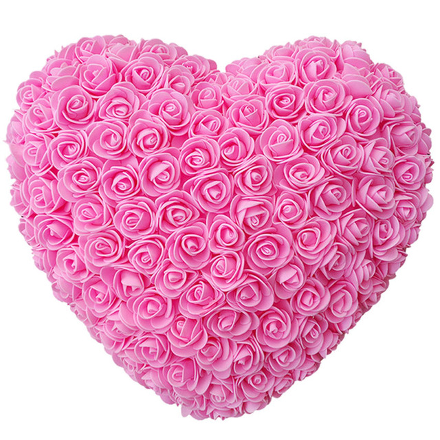Sztuczna róża w kształcie serca, idealna dekoracja na ślub, walentynki, prezent urodzinowy czy na Boże Narodzenie dla dziewczyny - róży niedźwiedzia - Wianko - 20
