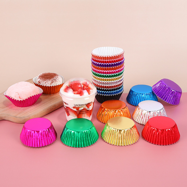 Pudełko papierowe na muffiny - 100 sztuk, kolorowe, idealne do pieczenia i dekorowania babeczek - Wianko - 6