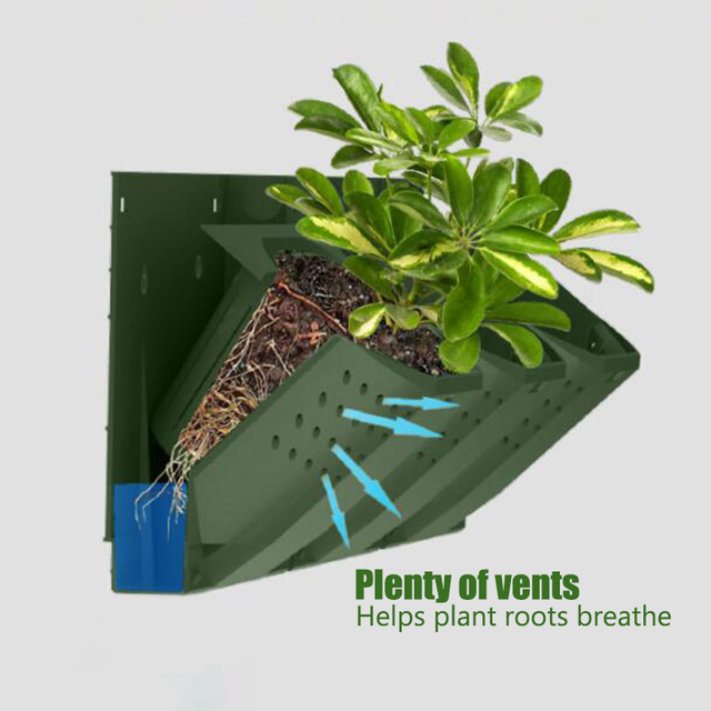 Samopodlewająca się doniczka ścienno-sadząca do roślin doniczkowych pionowych sukulenty plastikowy Bonsai Pot - Wianko - 12