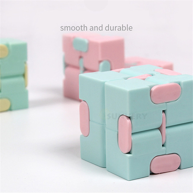 Składane bloki Infinity Cube flamastry Macaron - zabawka antystresowa dla dzieci i dorosłych z autyzmem i ADHD - 2021 - Wianko - 4