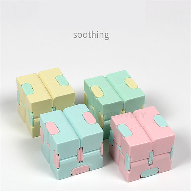 Składane bloki Infinity Cube flamastry Macaron - zabawka antystresowa dla dzieci i dorosłych z autyzmem i ADHD - 2021 - Wianko - 3
