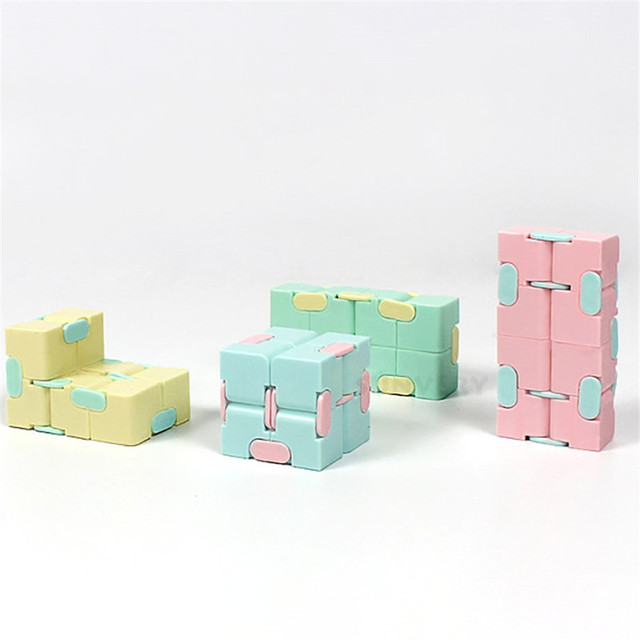 Składane bloki Infinity Cube flamastry Macaron - zabawka antystresowa dla dzieci i dorosłych z autyzmem i ADHD - 2021 - Wianko - 2