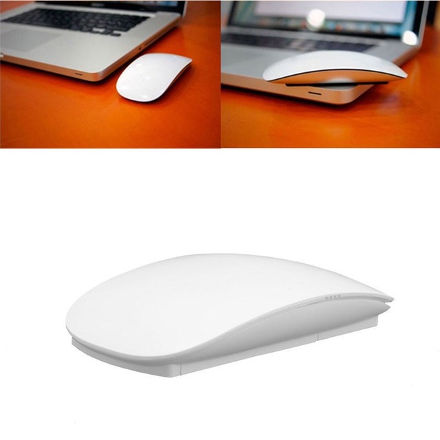 Magiczna, bezprzewodowa mysz optyczna 2.4GHz dla systemu Windows i Mac OS, kolor biały - Wianko - 2
