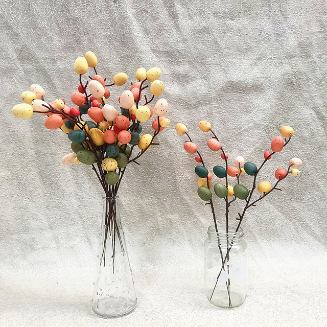 Wielkanocne jajko kwiatowe z kolorową pianką do dekoracji - DIY - Wianko - 5