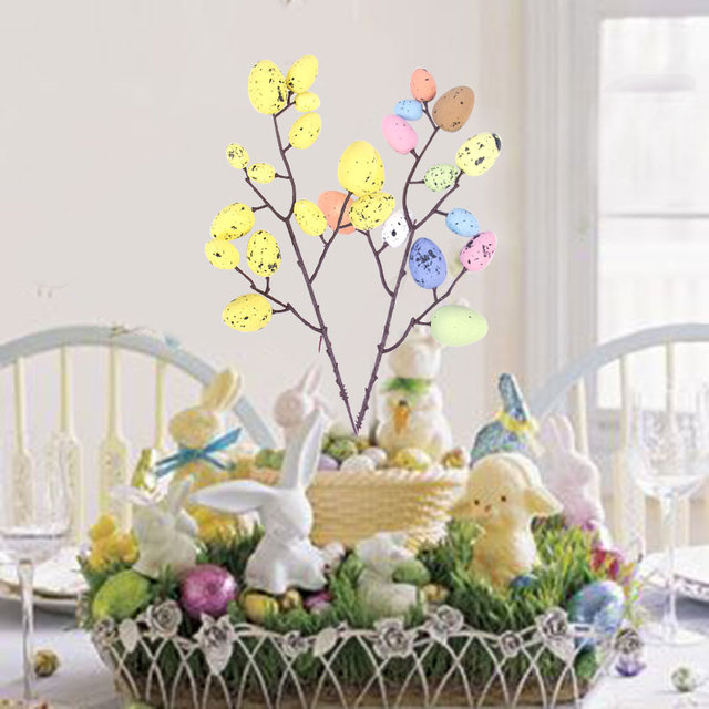 Wielkanocne jajko kwiatowe z kolorową pianką do dekoracji - DIY - Wianko - 4