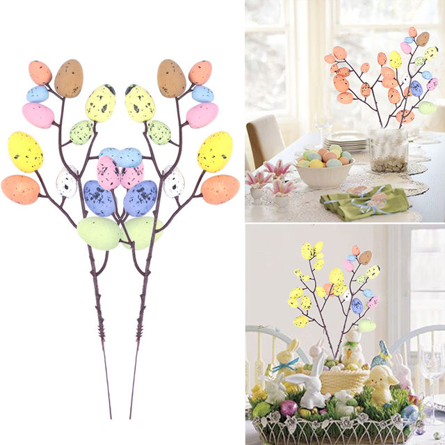 Wielkanocne jajko kwiatowe z kolorową pianką do dekoracji - DIY - Wianko - 1