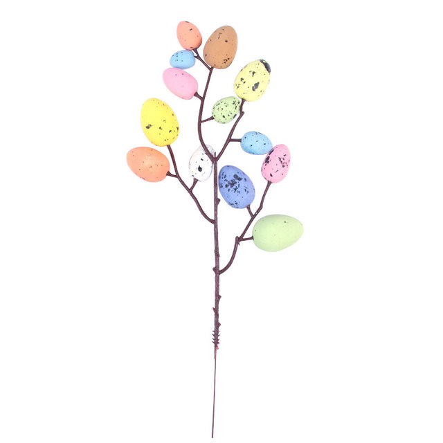 Wielkanocne jajko kwiatowe z kolorową pianką do dekoracji - DIY - Wianko - 6