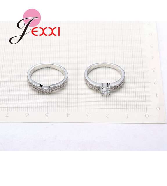 Pierścień dwupalczasty dla kobiet na ślub z kryształowym cyrkonem i próbą srebra 925 w rozmiarach 5-9 - Wianko - 8