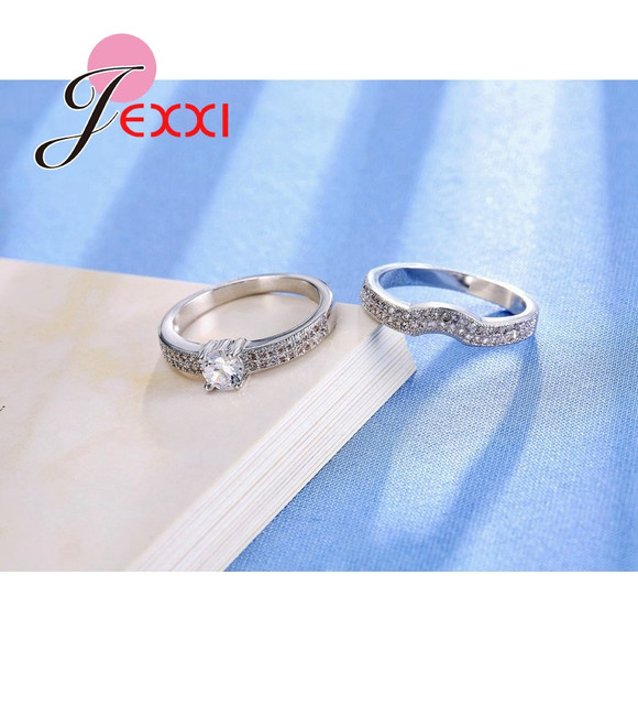 Pierścień dwupalczasty dla kobiet na ślub z kryształowym cyrkonem i próbą srebra 925 w rozmiarach 5-9 - Wianko - 7