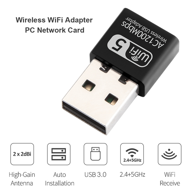 Bezprzewodowy Adapter WiFi USB dwuzakresowy 2.4G/5G WD-4609AC 1200 mb/s - Wianko - 10