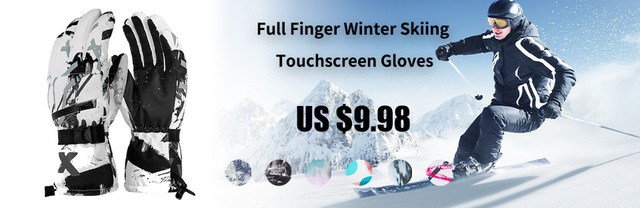 Rękawiczki damskie narciarskie z ekranem dotykowym, wodoodporne, wiatroodporne i ciepłe - Wianko - 1