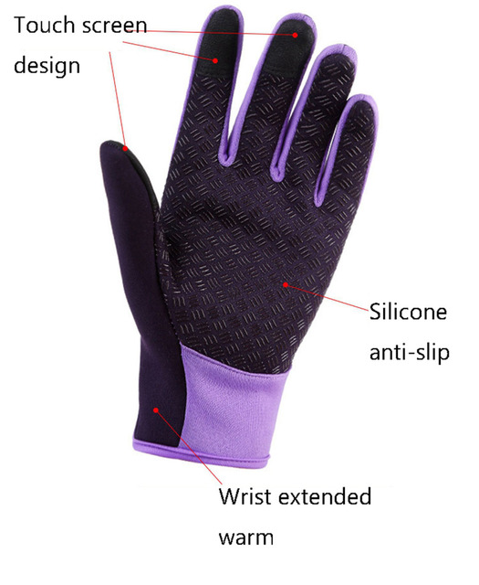 Rękawiczki damskie narciarskie z ekranem dotykowym, wodoodporne, wiatroodporne i ciepłe - Wianko - 7