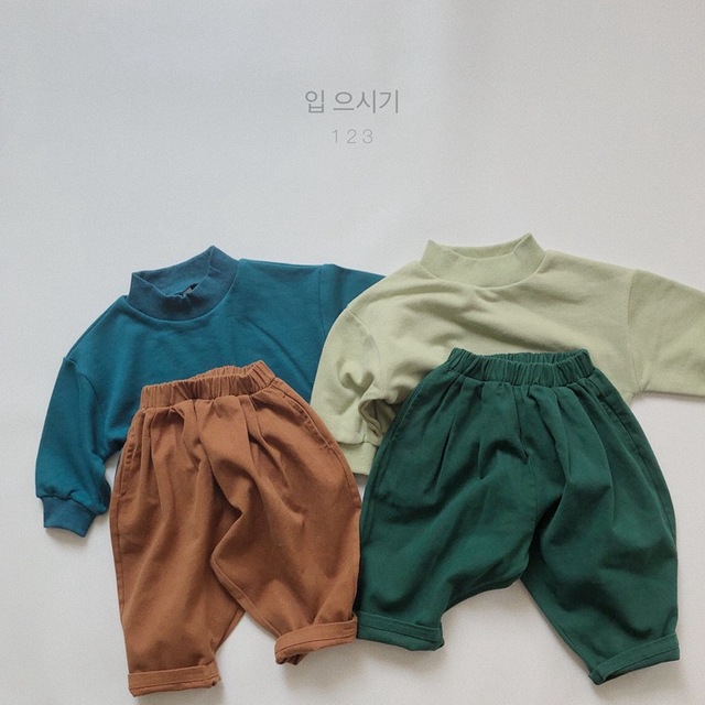 Spodnie dziecięce w nowym stylu: Jesień 2021, niemowlęce, chłopcy, dziewczynki, długie, bawełniane, luźne, rzepy, jednolity kolor - Wianko - 27