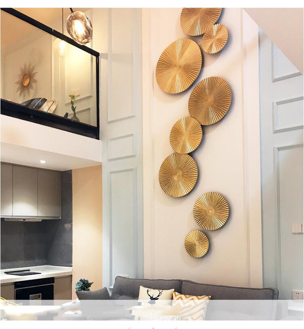 Dekoracyjne drewniane malowidło ścienne 3D - luksusowa restauracja, złota ręcznie wykonana ozdoba do wnętrza domu i gadżet na sofę - Wianko - 6