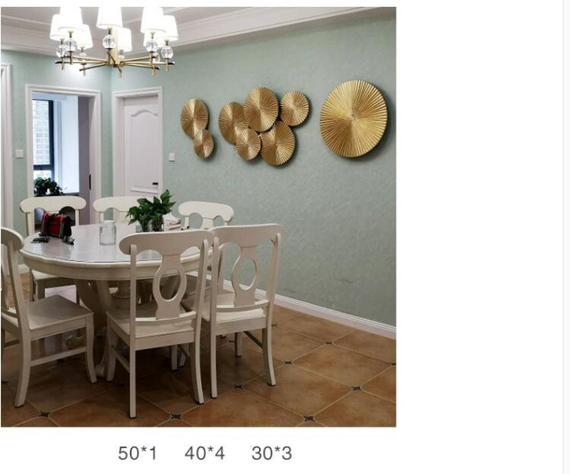 Dekoracyjne drewniane malowidło ścienne 3D - luksusowa restauracja, złota ręcznie wykonana ozdoba do wnętrza domu i gadżet na sofę - Wianko - 19