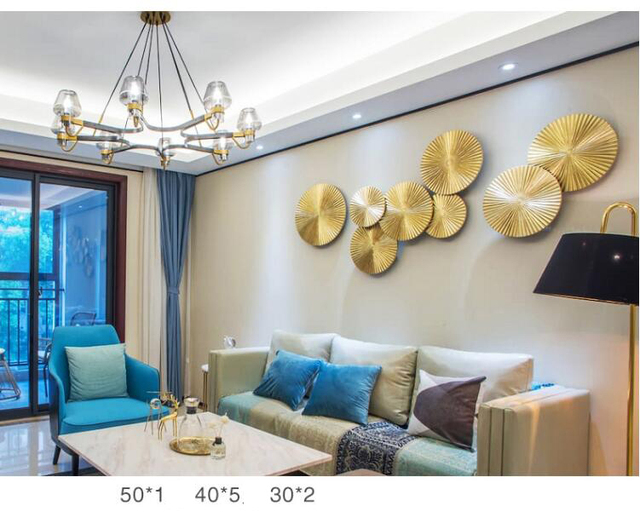 Dekoracyjne drewniane malowidło ścienne 3D - luksusowa restauracja, złota ręcznie wykonana ozdoba do wnętrza domu i gadżet na sofę - Wianko - 15
