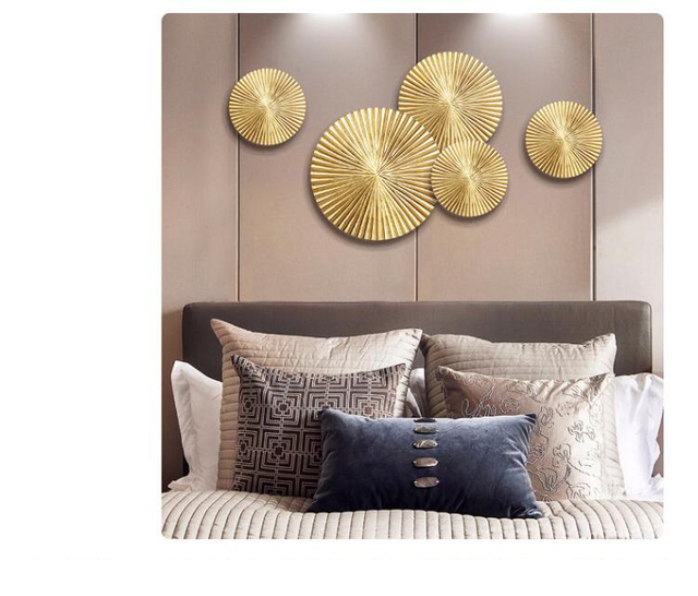 Dekoracyjne drewniane malowidło ścienne 3D - luksusowa restauracja, złota ręcznie wykonana ozdoba do wnętrza domu i gadżet na sofę - Wianko - 21