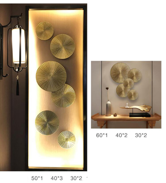Dekoracyjne drewniane malowidło ścienne 3D - luksusowa restauracja, złota ręcznie wykonana ozdoba do wnętrza domu i gadżet na sofę - Wianko - 18