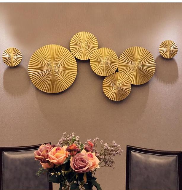 Dekoracyjne drewniane malowidło ścienne 3D - luksusowa restauracja, złota ręcznie wykonana ozdoba do wnętrza domu i gadżet na sofę - Wianko - 2