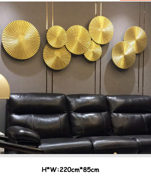 Dekoracyjne drewniane malowidło ścienne 3D - luksusowa restauracja, złota ręcznie wykonana ozdoba do wnętrza domu i gadżet na sofę - Wianko - 8