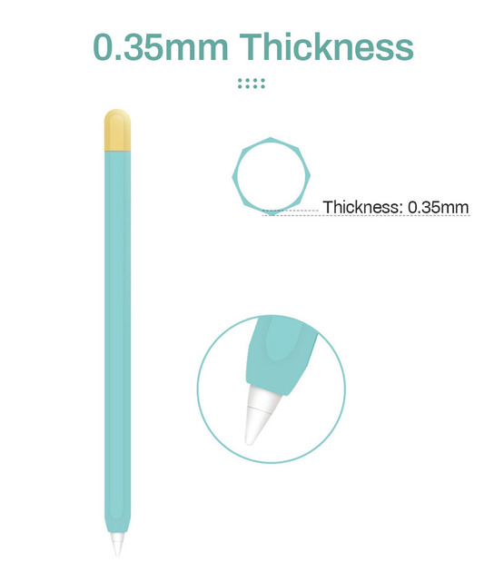 Miękkie antypoślizgowe etui silikonowe do Apple Pencil 2, kolorowe - Wianko - 3