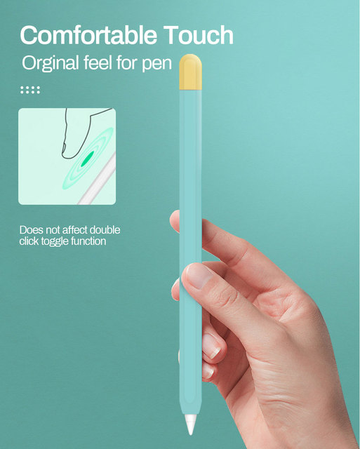 Miękkie antypoślizgowe etui silikonowe do Apple Pencil 2, kolorowe - Wianko - 4