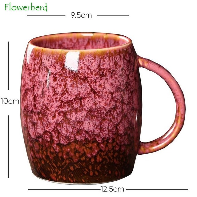 Kubek ceramiczny 480ml z uszkiem do kawy i herbaty - porcelanowa filiżanka Drinkware - Wianko - 4