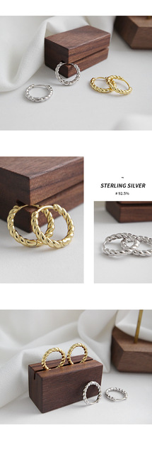 Kolczyki kółka ANDYWEN 925 srebro 10mm - śruby Huggies, pętle, luksusowa biżuteria 2020, moda ślubna - Wianko - 4