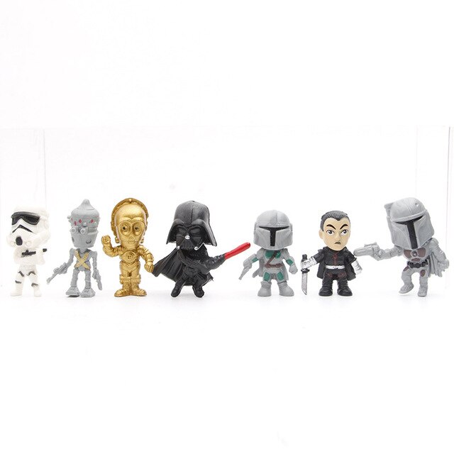 Zestaw 14 lalak Star Wars 4cm: Yoda, Luke Skywalker, BB8, Darth Vader, Imperial szturmowiec - prezenty dla dzieci - Wianko - 2