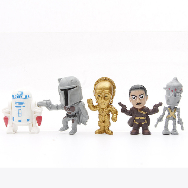 Zestaw 14 lalak Star Wars 4cm: Yoda, Luke Skywalker, BB8, Darth Vader, Imperial szturmowiec - prezenty dla dzieci - Wianko - 6
