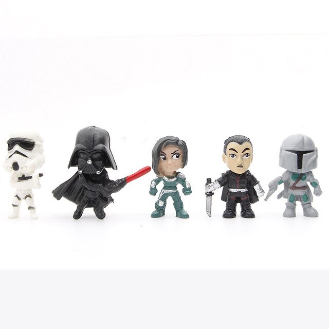 Zestaw 14 lalak Star Wars 4cm: Yoda, Luke Skywalker, BB8, Darth Vader, Imperial szturmowiec - prezenty dla dzieci - Wianko - 4