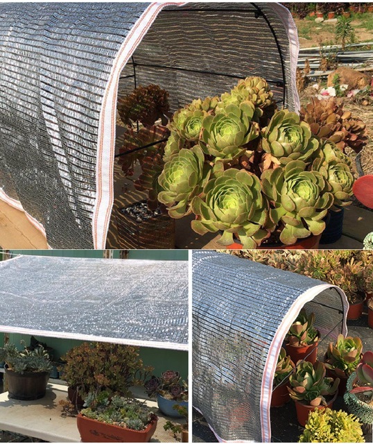 75% cieniująca siatka ogrodowa z aluminium - wysokiej jakości, oddychająca, odblaskowa, ochronna dla kwiatów - Wianko - 8