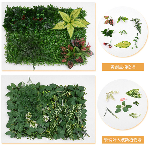 Zielona sztuczna roślina begonia z liśćmi i kwiatami - dekoracja ściany trawnika DIY do domu i wesel - Wianko - 20