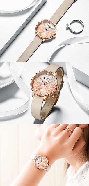 Elegancki zegarek damski CURREN ze stali nierdzewnej, stalowy pasek, kwarcowy mechanizm - Wianko - 8