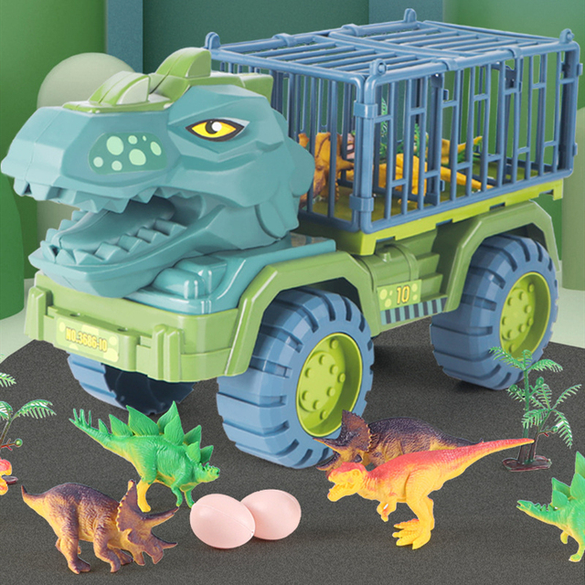 Dinozaur Transport Dinozaurów w Samochodzie - Pojazd transportowy i zestaw do zabawy dla chłopców - Wianko - 1