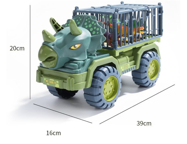 Dinozaur Transport Dinozaurów w Samochodzie - Pojazd transportowy i zestaw do zabawy dla chłopców - Wianko - 7