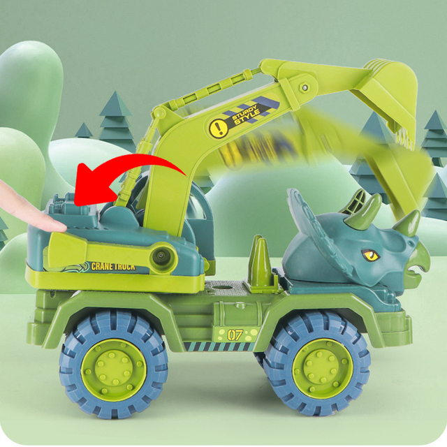 Dinozaur Transport Dinozaurów w Samochodzie - Pojazd transportowy i zestaw do zabawy dla chłopców - Wianko - 9