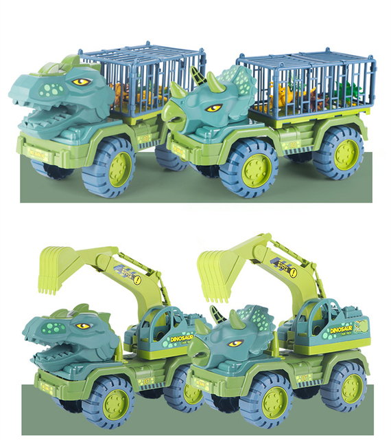 Dinozaur Transport Dinozaurów w Samochodzie - Pojazd transportowy i zestaw do zabawy dla chłopców - Wianko - 10
