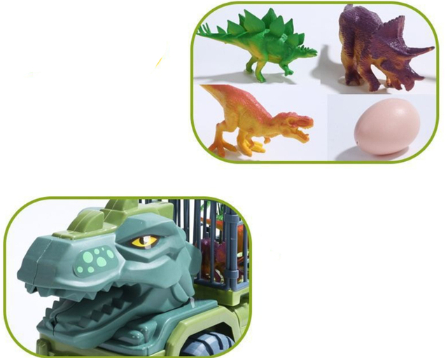 Dinozaur Transport Dinozaurów w Samochodzie - Pojazd transportowy i zestaw do zabawy dla chłopców - Wianko - 5