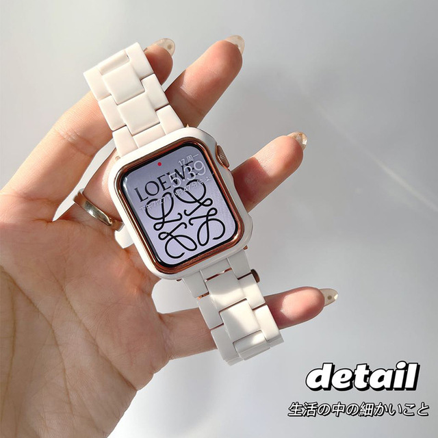 Pasek z żywicy + futerał silikonowy do Apple Watch 44mm/40mm/42mm/38mm - pasek do zegarka iWatch 6/SE/5/4/3/2 - Wianko - 9