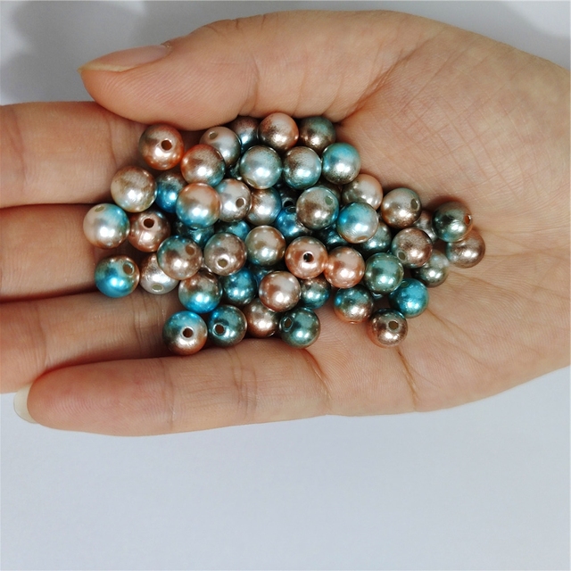 Plastikowe perły Syrenka kolor 3mm-12mm imitacja tęczy do rękodzieła i biżuterii - koraliki odzieżowe - Wianko - 4
