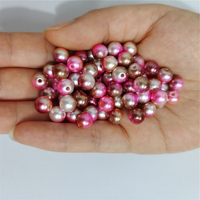 Plastikowe perły Syrenka kolor 3mm-12mm imitacja tęczy do rękodzieła i biżuterii - koraliki odzieżowe - Wianko - 3