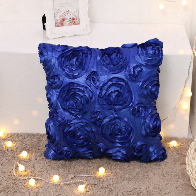 Poduszka etui na poduszkę 3D Rose Flower o wymiarach 40x40 cm - Fantazyjny prezent ślubny w miękkim czerwonym obiciu dla Hotelu - Wianko - 32