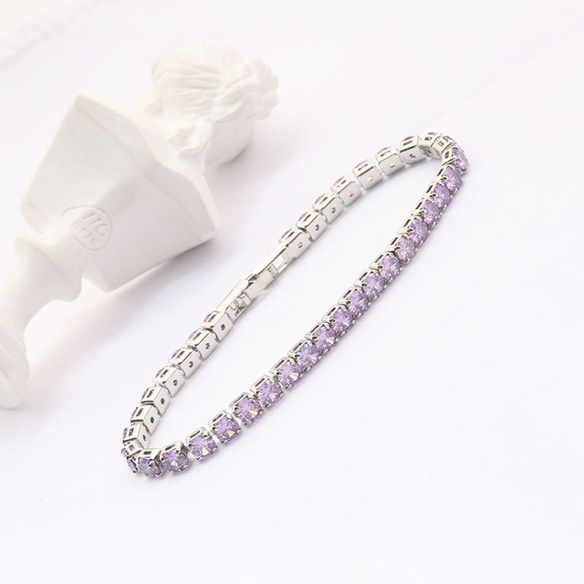 Luksusowa bransoletka łańcuszkowa z cyrkoniami, ozdobiona łańcuchem Iced Out Crystal, idealna na ślub, zarówno dla kobiet, jak i mężczyzn - złoty, srebrny, kolorowy design - Wianko - 11