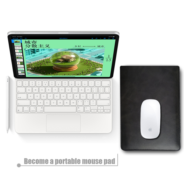 Torba na tablet Apple iPad mini Air 1-5 Pro 9.7-11.0 10.2 7th 8th generacji 2020-2021 - nowoczesny pokrowiec PU skórzany Business cover - Wianko - 4