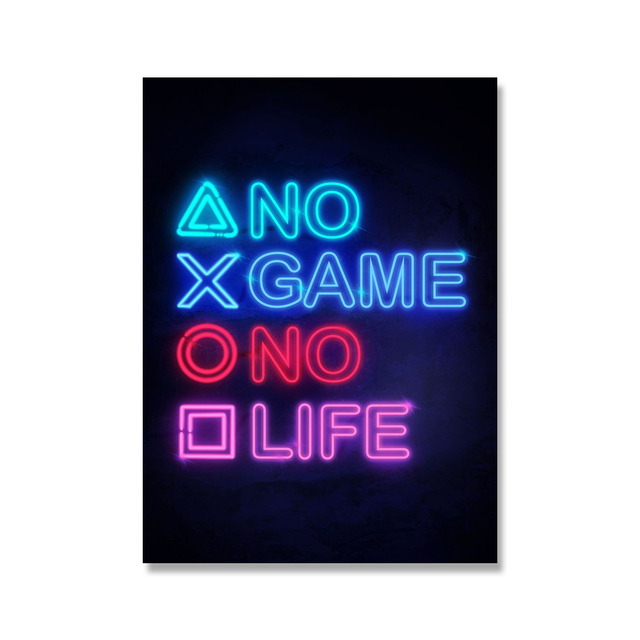 Plakat Neon Art Sign - dekoracja gamingowa dla chłopców, idealna do pokoju, bez lampy - Wianko - 16
